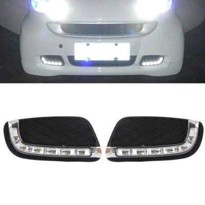 1 Set For Benz Smart Fortwo 2008-2011 LED DRL Fog Lamp Daytime Running Light - Imagem 1 de 4