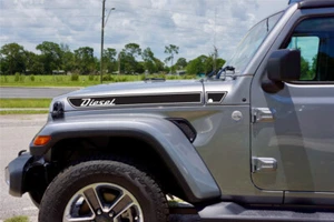 DIESEL Retro Side Hood Decal Kit for Jeep Gladiator Multi Color and Laminated - Picture 1 of 3