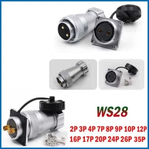 Aviation Socket & TP Plug WS28-2/3/4/7/8/9/10/12~35P Male Female Connector - Picture 1 of 9