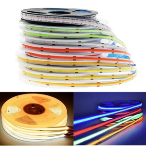 12V 24V Flexible COB LED Strip Light 2.7/4/5/8/10mm FOB Home Decoration Lighting - Picture 1 of 12