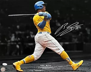 Foto autografiada por Rafael Devers City Connect Spotlight 16x20 certificado de autenticidad JSA - Imagen 1 de 3