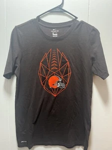 Cleveland Browns Women’s Large Nike Dri-Fit Brown Short Sleeve Athletic Shirt - Picture 1 of 5
