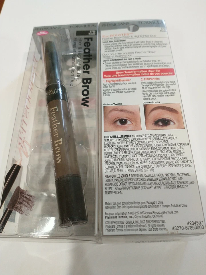 Physicians Formula Feather Brow Fiber And Highlighting Duo Brunette Lot of 2 - Image 1 of 1