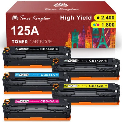 Toner Compatible with HP 125A CB540A Laserjet CP1215 CP1518ni CM1312 MFP lot - Image 1 of 4
