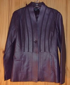 Chadwicks lila maßgeschneiderter Ledermantel, Damen S - Bild 1 von 6