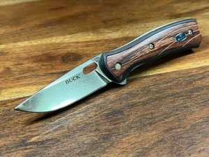 BUCK USA 341 Vantage Avid Pocket Knife Dated 2023 Small Folding Redwood Handle - Picture 1 of 15