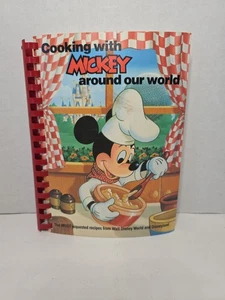 VTG Cooking with Mickey Around Our World Walt Disney Cookbook - Picture 1 of 6
