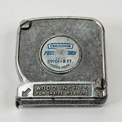 Vintage Craftsman 8 Ft Power Return Tape Measure 39101 MADE IN USA - Image 1 of 4