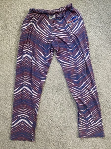 Buffalo Bills Pants Mens X Large XL NFL Football Zebra Stripe Zubaz Team Vtg Y2K - Picture 1 of 4