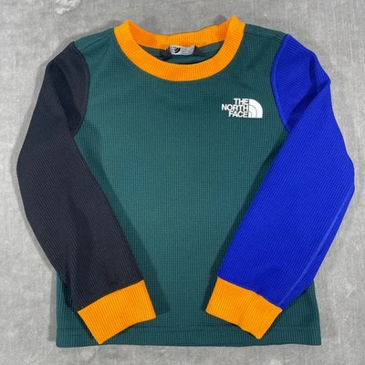 Camisa The North Face Niño Talla 4T Manga Larga Bloques de Color Verde Naranja Azul Negro Foto 1 de 4