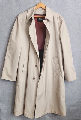 Vintage Stafford Trench Coat Classic Tan Overcoat Size 40 Removable Lining - Image 1 of 4