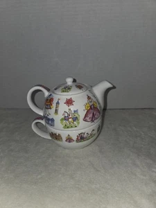 Tetera James Sadler "Gran Bretaña" Scotland Tour té para una taza de té porcelana de hueso - Imagen 1 de 11