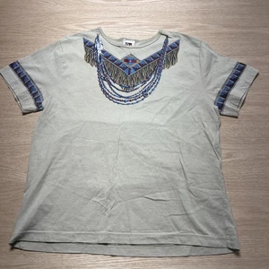 Vintage 90s Art Unlimited Tassel Western Graphic Baggy T Shirt Womens XL USA - Picture 1 of 23