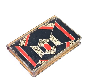 Seltene antike 20er-30er Jahre Art Deco Vintage Compact Deere Marke - schwarz und rot - Bild 1 von 10