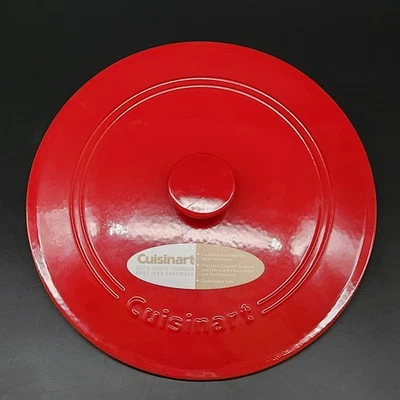 Cuisinart Replacement LID ONLY 4.5 Qt Red Cast Iron Chefs Classic Enameled - image 1 of 4