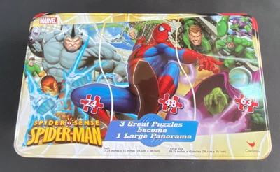 Rompecabezas panorámico grande 3 en 1 Marvel Spider-Man 135 piezas 2009 Foto 1 de 4