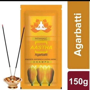 2X 150g PATANJALI AASTHA CHAMPA RÄUCHERSTÄBCHEN AGARBATTI 2ER PACK - Bild 1 von 4