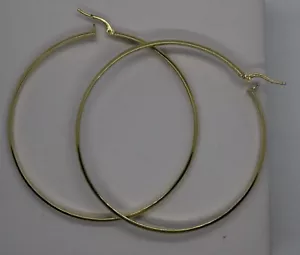Boucles D'Oreilles Cercles Hoops Argent D'Or MM 61 Boîtier Moulé Taille 7 - Bild 1 von 4
