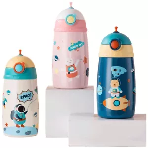 Thermos 13oz Kids Cartoon Water Bottle insulated Thermos Flask With straw - Picture 1 of 5