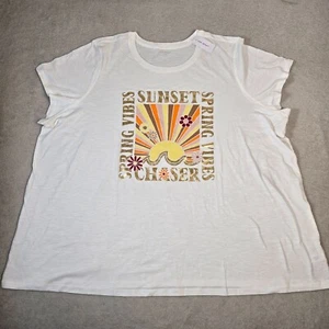 Lane Bryant Shirt Plus Size 30/32 Graphic Tee Sunset Chaser Boho Top Casual NWT - Picture 1 of 12