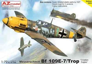 1/72 WW2 Fighter : Messerschmitt Bf-109E-7/Trop  [Croatia] #7848 : AZ MODELS - Picture 1 of 2