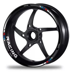 FELGENRANDAUFKLEBER passend für BMW M Felgenaufkleber GP Tricolore Style - Picture 1 of 1