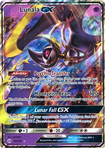 Pokemon Juego de Cartas Coleccionables Lunala GX (de gran tamaño) 066/149 Cartas Jumbo Holo - Imagen 1 de 2