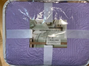 Bed Quilt Embossing Bedspread l king size 106 x 96 lghtweight for All Seasons p - Picture 1 of 2