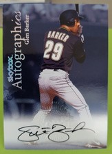 1999 SKYBOX AUTOGRAPHICS GLEN BARKER AUTO 1:68 PACKS ASTROS TOUGH 