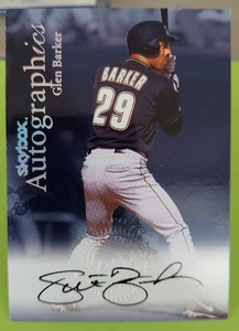 1999 SKYBOX AUTOGRAPHICS GLEN BARKER AUTO 1:68 PACKS ASTROS TOUGH 