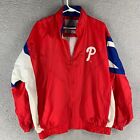 Vintage Philadelphia Phillies Starter Jacket Mens L Red Lightweight 90s Hood
