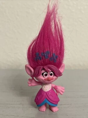 "FIGURA DE ACCIÓN TROLLS PINK HAIR AMAPOLA TROLL DREAMWORKS 2"" JUGUETE DE PLÁSTICO" Foto 1 de 4