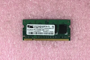 512MB PROMOS DDR2-667 PC2-5300S  NON-ECC SODIMM MEMORY RAM - V916764B24QBFW-F5 - Picture 1 of 2
