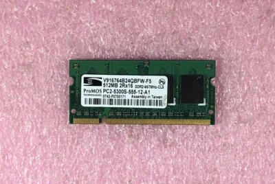 512MB PROMOS DDR2-667 PC2-5300S  NON-ECC SODIMM MEMORY RAM - V916764B24QBFW-F5 - Image 1 of 2