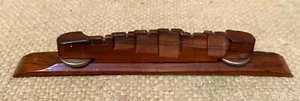 Vintage Gibson Compensated Wood Archtop Bridge 1950's 1960's Nickel Thumb Wheels - Picture 1 of 6
