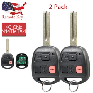 2 controles remotos de entrada sin llave para 1999 2000 2001 2002 2003 Lexus RX300 llavero de coche - Imagen 1 de 7