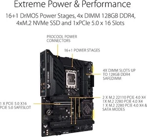 ASUS TUF GAMING Z790-PLUS WIFI D4 Intel LGA 1700 Z790 ATX Desktop Motherboard A - Bild 1 von 3
