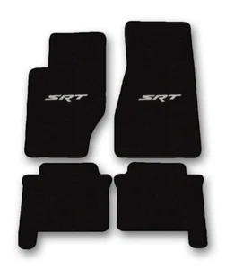 2005-2008 Jeep Grand Cherokee SRT - Black Carpet 4pc Floor Mat Set with Logo - Foto 1 di 9