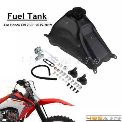 Tanque de gasolina negro Trial Dirt Bike con tapa de plástico para Honda CRF230F 2015-2019 Foto 1 de 4