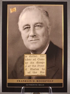 2024 Pieces of the Past Franklin Delano Roosevelt FDR Authentic Relic Historical - Bild 1 von 2