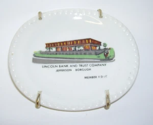 Miniature Advertising Plate Lincoln Bank and Trust Company Jefferson Borough PA - Picture 1 of 1