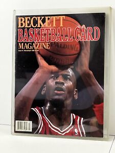 AUTHENTIC 1990 Beckett 1ST Basketball Monthly Price Guide #1 MICHAEL JORDAN 