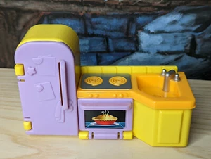 Mattel Fisher Price My First Dollhouse Nevera Estufa Fregadero Cocina 2005 Púrpura - Imagen 1 de 8