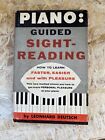 Piano Guided Sight Reading How to Learn Faster... Leonhard Deutsch HC/DJ/1959