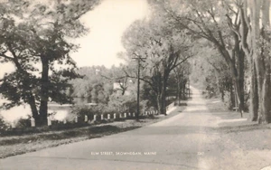Skowhegan Maine ME Elm Street Vintage Postkarte 143 - Bild 1 von 2