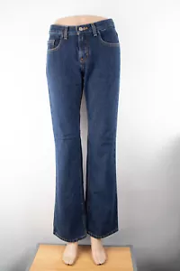 Express Jeans Low Rise Flare Bootcut 1 2 (26 X 32) Women's Denim Dark Wash NWT - Picture 1 of 10