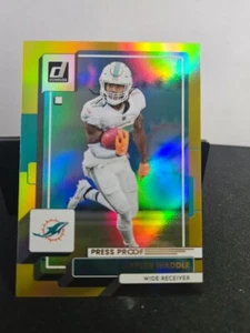 2022 Donruss Premium Press Proof Jaylen Waddle Miami Dolphins #123 - Picture 1 of 1