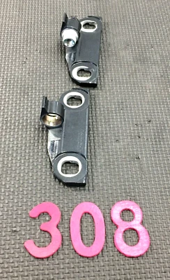 07-16 Volvo S80 Passenger Right Rear Upper & Lower Door Hinges Pair OEM Gray - Image 1 of 3