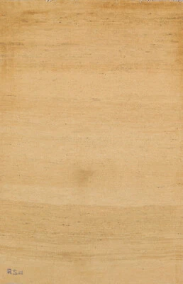 Durable Contemporary Gabbeh Solid Design Wool Rug - Made to Last! 3x5 ft - Image 1 of 4