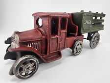 Cast Iron Model T Stake Bed Farm Truck Toy 11" Heavy 2-Piece Model